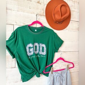 Green Graphic green tee